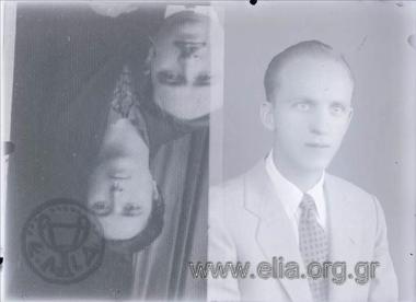 Portrait of a woman, Portrait of a man.