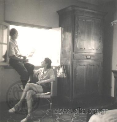 Ο Νίκος και η Ελένη Καζαντζάκη στη 