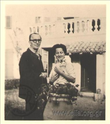 Ο Νίκος και η Ελένη Καζαντζάκη στη 