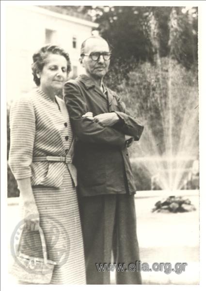 Η Ελένη και ο Νίκος Καζαντζάκης στη Rogaska Slatina, Αύγουστος.