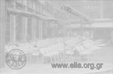 Σκηνές δρόμου, Αθήνα χιονισμένη, 9/3/1987.