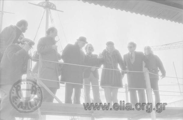 Επίσκεψη της υπουργού Πολιτισμού, Μελίνας Μερκούρη, στο ναυπηγείο 