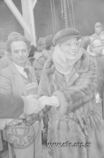 Επίσκεψη της υπουργού Πολιτισμού, Μελίνας Μερκούρη, στο ναυπηγείο 