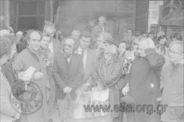 Επίσκεψη της υπουργού Πολιτισμού, Μελίνας Μερκούρη, στο ναυπηγείο 