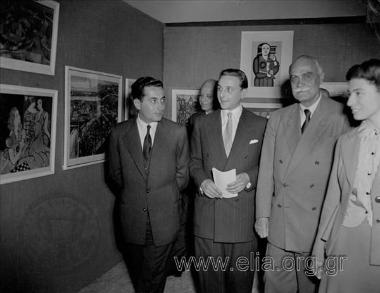 Ο Νικόλαος Πλαστήρας σε έκθεση ζωγραφικής.