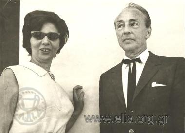 Maria Rezan with choreograph Balanchin at the Herodes Atticus Theatre.