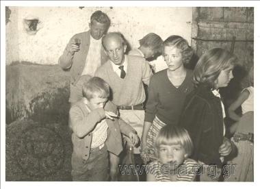 Must (unfermented grape juice) festival in Paiania