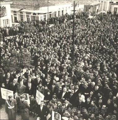 Electoral rally for Konstantinos Karamanlis