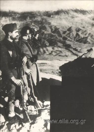 Greek  soldiers at the Albanian Front