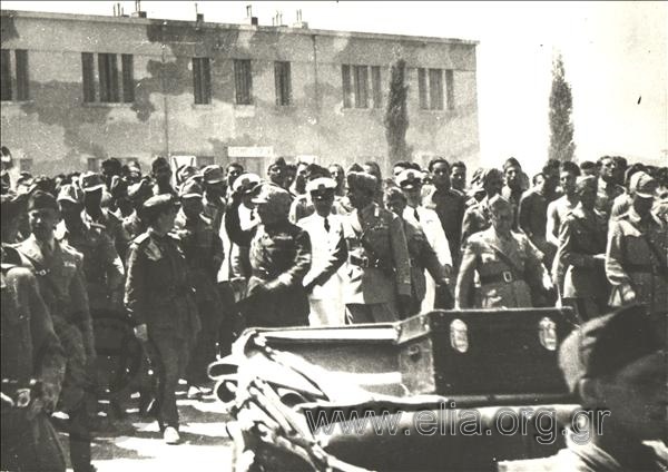 Swearing - in of soldiers at Chaidari.