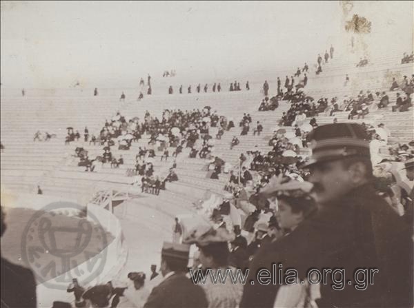 Ippokratis Papavasiliou at the tiers of the Panathenaic Stadium