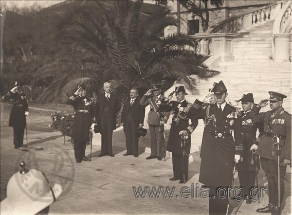 Ippokratis Papavasiliou, Rear Admiral Sakellarios with high and top ranKing naval and military officer s
