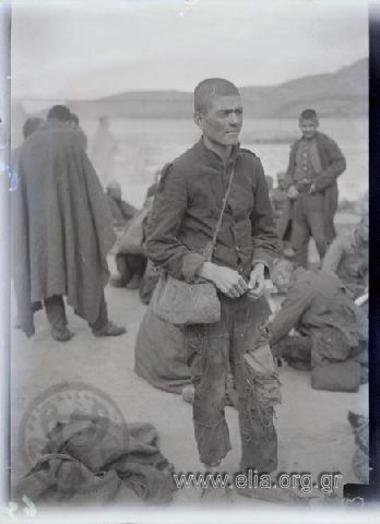 Prisoner exchange: released Greek  soldiers at Agios Georgios lazaret