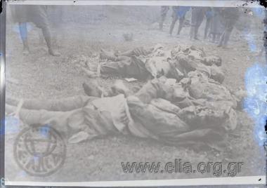 Mutilated Greek  soldiers, victims of the Turks