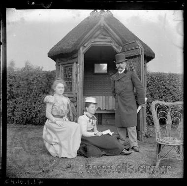 Grigorios and Aikaterini Zlatanos in the garden of Merlewood