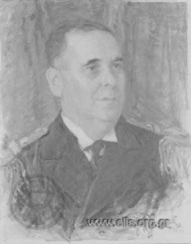 Photograph of a portrait of Nikolaos Makkas.