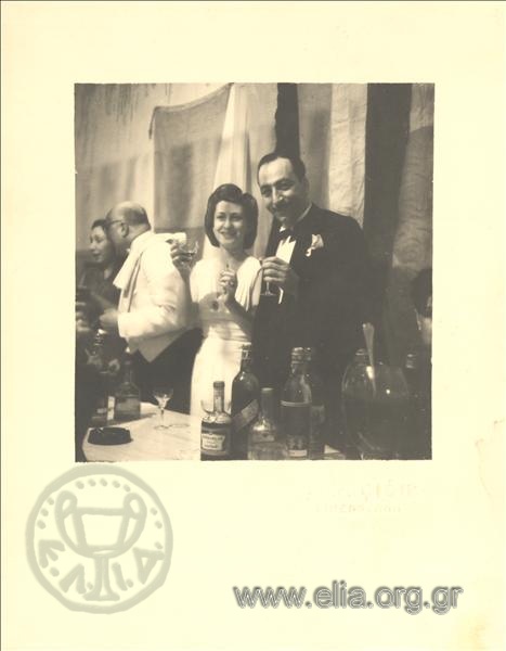 Ioulia Makka and a man (Berdi-Bey) at a charity ball