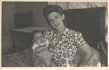 Ioulia and baby Alekos Glyptis