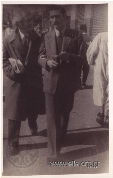 Nikos Nikolaϊdis  (1884-1956) and Mitsos Christodoulou in Cairo.