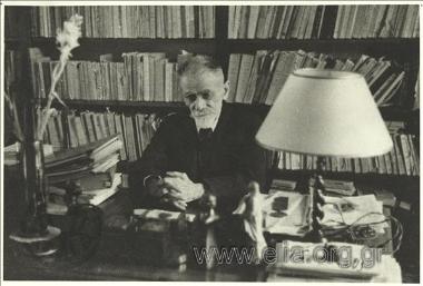Kostis Palamas (1859-1943) in his office