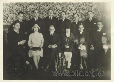 Kostis Palamas in literary company in Thessaloniki