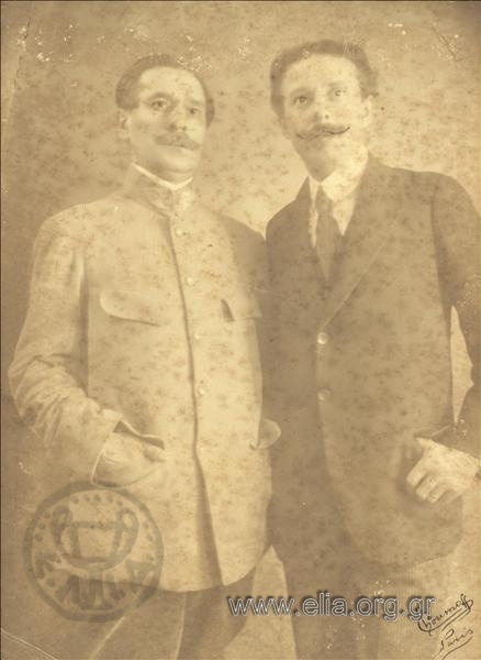 Sotiris Skipis (1881-1951) with poet Paul Fort.