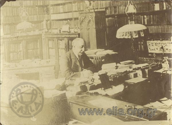 Giannis Psycharis in his office at the University