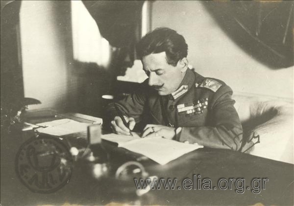 Georgios Kondylis  (1879-1936) worKing at his office