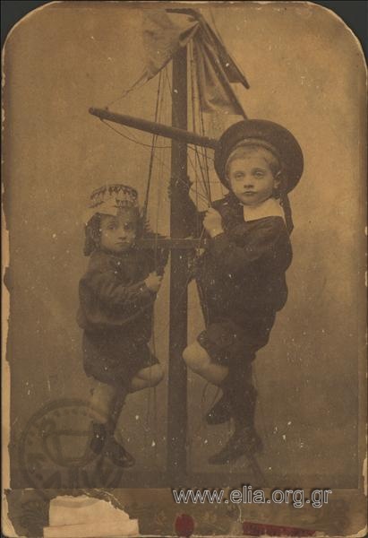 Portrait of two children.