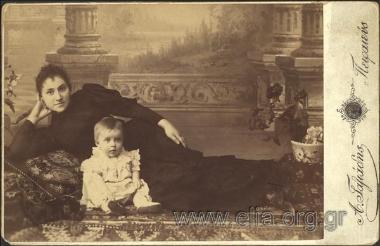 Portrait of a woman with baby.