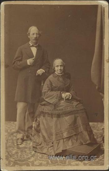 Ο Στέφανος Ευκλείδης (1805-1889) και η σύζυγός του Ταρσή το γένος Σιληβέργου.