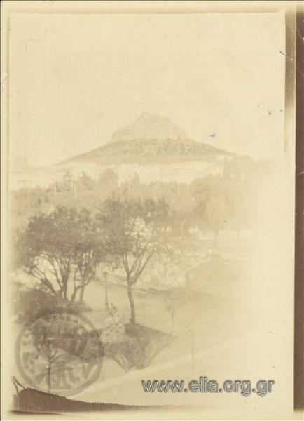 Lycabettus seen from the National Gardens
