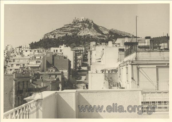 Lycabettus from Ploutarchou Street