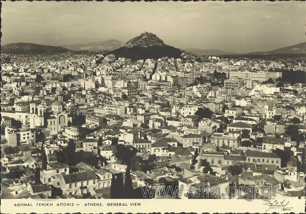Γενική άποψη Αθήνας του κέντρου της Αθήνας, λήψη από την Ακρόπολη.