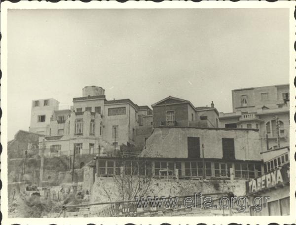 Buildings on a hill in Piraeus