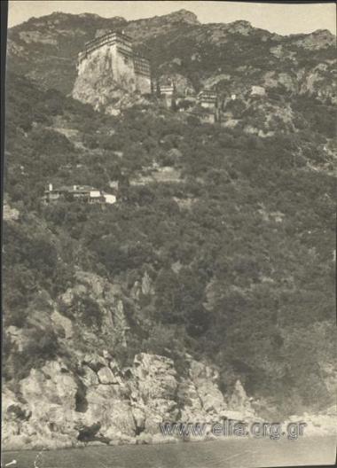 Μονή Σιμωνόπετρας. Άποψη από τη θάλασσα.
