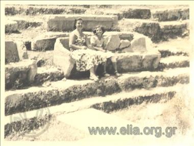 Woman and girl at antiquities