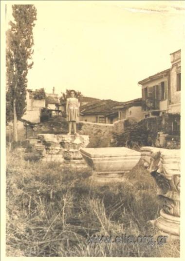 Girl in antiquities.