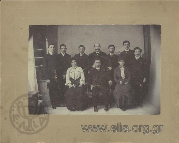 Group portrait of school teachers in Anchialos.