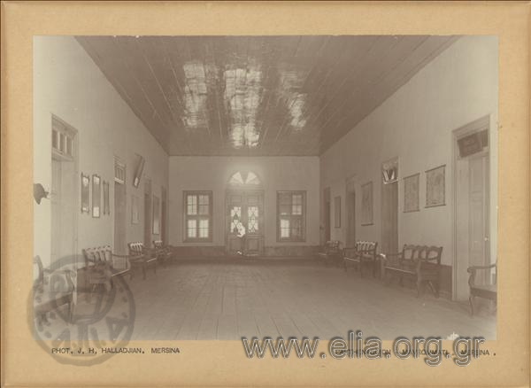 Interior view  of the Mavromatis girls' school.