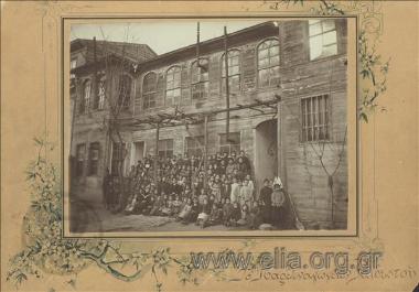 Group portrait of students of the Rhaedestos Girls' School.