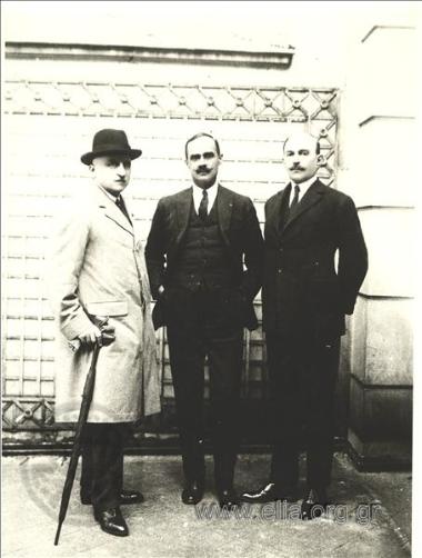 Κοφινάς, Ν. Πλαστήρας και Κ. Μανέττας.