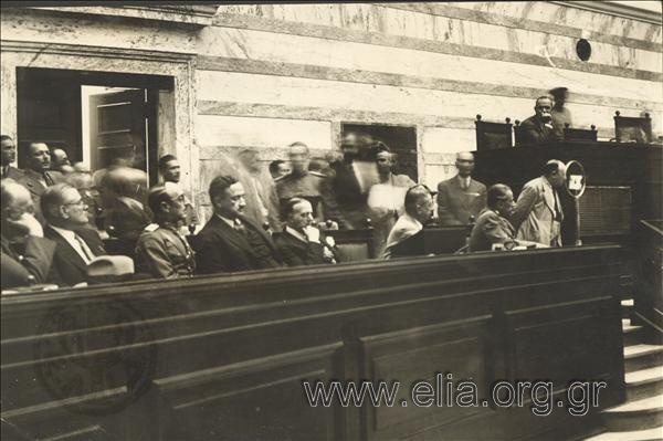 10 October.  Parliament re-sitting and abolition of the Tsaldaris Government by Georgios Kondylis and the heads of the country's armed services, Major General Papagos and Rear Admiral Oikonomou
