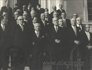 Τα μέλη της κυβέρνησης Πιπινέλη, Ιούνιος. (Kανελλόπουλος, Αβέρωφ, Παπαληγούρας, Τσάτσος, Ράλλης).