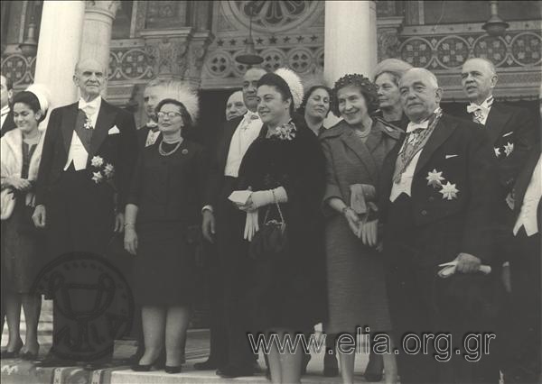 Prime Minister  Georgios Papandreou and Vice President of the government Georgios Athanasiadis-Novas at the Cathedral.