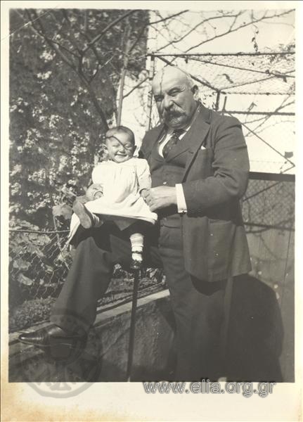 Dimitris Voudouris with his son