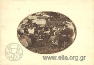 The family of D. Voudouris with a big company of friends.