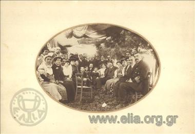 The family of D. Voudouris with a big company of friends.