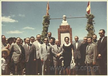 July 24. Amalia Fleming at the unveiling of Alexander Fleming's protome.