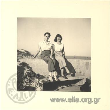 Η Ελπίδα Καστανάκη με τη Gisèle Prassinos.